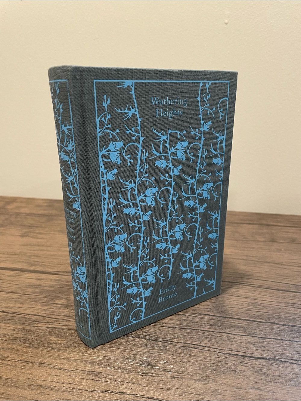 Wuthering Heights Blue Floral Hardcover Art Print - Emily Bronte Penguin Classic